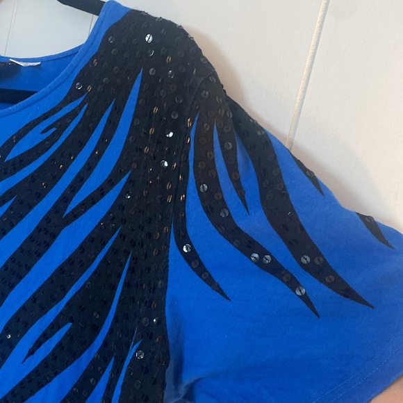 Bob Mackie Sequined Top Size XL - Picture 4 of 9